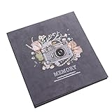 記念本- フレームカバー写真アルバム、850枚の写真、家族のためのベビーグロース大容量アルバムブック