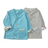 La Chiave カーディガン(80～130cm)キムラタンの子供服 ブルーグリーン 90 (53216x53416-151b)