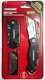 Husky Folding Lock-Back Utility Knife include 10 blades and a Bonus Knife [並行輸入品]