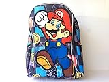 New Super Mario Black 16 Inches Large Backpack-5338 [並行輸入品]