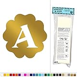 Letter A In Flower初期 – Fun Kids女の子ベビー部屋 – ビニールステッカーデカール壁アート装飾 ゴールド 061116W5341_MetallicGold