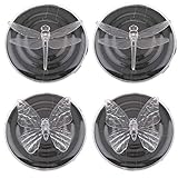 perfk トンボ＆蝶　LEDライト　水浮き　ソーラー　フローティング　7色変化　カラフル　プールの池　２個