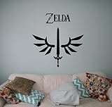 ゼルダの伝説Hylianビデオゲーム壁デカールビニールステッカープリンセスZeldaホーム内部リビングルーム装飾ドアステッカーキッズ子供部屋Idea寝室カスタムデカール30 ( ZDA )