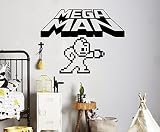 Mega Manピクセル壁デカールビデオゲームロゴ壁ビニールステッカーレトロゲームホーム内部子供キッズ部屋壁装飾13 ( MGM )