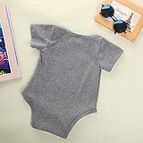 【ノーブランド 品】新生児　男の子　女の子　ロンパース　ボディスーツ　パジャマ　遊び着　服　蝶ネクタイ　全2色4サイズ - グレー, 24