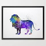 Dignovel Studios 8X10 Lion Watercolor illustration Art Print Nursery Kids Art Print Wedding Gift Bir