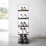 山崎実業　シューズラック　TOWER(タワー)　5段　ブラック　送料無料