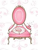 Oopsy Daisy Fine Art for Kids Little Princess椅子キャンバス壁アートby Kris Langenberg 14 x 18" ピンク NB20816