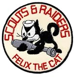 ワッペン レトロキャット SCOUT & RAIDERS ネコ アメカジ アイロンワッペン 刺しゅう アップリケ パッチ