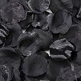 Darice RC-7209-88 Decorative Satin Rose Petals, Black, 100-Pack [並行輸入品]