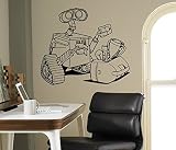 壁アートビニールデカールwall-e Disney漫画ロボットビニールステッカーホームデコレーションアイデアインテリア取り外し可能子供部屋壁アート8 ( WLE )