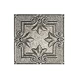 Fasade Easy Installation Regalia Galvanized Steel Glue Up Ceiling Tile / Ceiling Panel (12" x 12" Sa