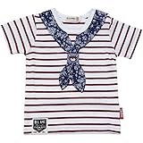 【本体綿100％】2018年 夏物 ZOOMIC ズーミック 天竺 スカーフ アップリケ ボーダー 半袖Ｔシャツ ボーダー:レッド◇95cm