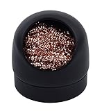クリーニングボール　はんだごてチップクリーニングワイヤースポンジ　クリーニングスポンジ　銅色ステンレススチール　ブラックベースホルダー
