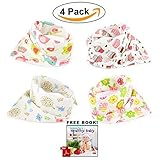 Bandana Baby Bibs For Girls Cute Pretty Princess 100% Cotton Super-Stylish Anti-Smell Anti-Bacterial