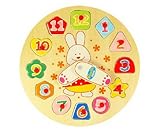 Creative Blocks Wood Toys for Kids Clock Wooden Blocks Time Learning