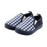 ampersand(アンパサンド) ベビー柄切替スリッポン　ネイビーブルー　14.5cm