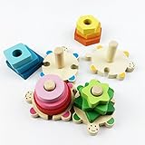 4本のカラフルな絵画自然で安全なタートルウッドブロックモンテッソーリおもちゃ子供の発達について