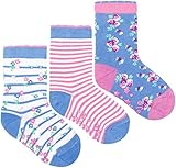 JoJo Maman Bebeベビー女の子3パックフラワーソックス カラー: ブルー