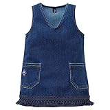 西松屋 裾フリンジデニムニットジャンパースカート 【80cm・90cm・95cm】　95