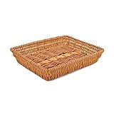 RURALITY Rectangular Wicker Storage Basket for Home Shops or Markets [並行輸入品]