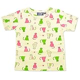 マックザヤック(Mak the yak) 半袖 Tシャツ 出産祝い ベビー 新生児 ギフト プレゼント NY発 (Kitty プリント) 3-6M (70cm) 【ラッピング無料】 正規代理店