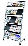Alba Large Mobile Literature Display 5 Levels Metallic Gray and Black (DD5GM) [並行輸入品]