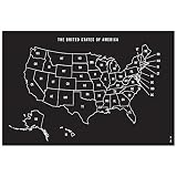 Wallies Peel & Stick Vinyl Wall Decals, United States Map Chalkboard Wall Sticker [並行輸入品]