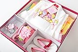 三ツ身着物（七五三・ブランド式部浪漫・お洒落かわいい・こだわり小物・女児用・草履巾着髪飾りセット・010）