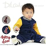 (ダンプドム) dumpdomスタジアムジャケット風長袖カバーオール/冬 裏起毛 70 ネイビー