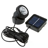 ノーブランド品6個のLEDソーラー屋外ガーデンプールの池のスポットライトランプ防水太陽エネルギーパワード景観照明をスポットライト - 自動バックライト(2カ水底スポットライト)