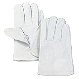 熱田資材 ウイングエース 牛革クレスト No.100 白 フリーサイズ 10双