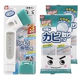 レック 激落ちくん すき間 ・ レール ブラシ (スペア付) & 浴室用 カビ取り シート 2パック セット