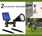 HowFine Solar Separable Spotlight,2 Installation Function Outdoor and Indoor LED Light,Flag Pole Lig