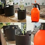 ブラック　園芸用 不織布プランター フェルト 花 植物 苗栽培バッグ 植え袋　丸い布袋　通気性 浸透性 2ガロン