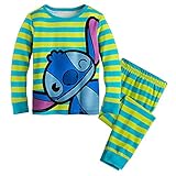 (ディズニー) Disney リロ＆スティッチ スティッチ 長袖パジャマ グリーン ボーダー 男の子 女の子 (3歳(95-100cm) [並行輸入品]