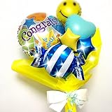 Congrats! バルーンブーケ -Yellow 発表会、合格、卒業、入学、栄転、七五三 各種お祝いに