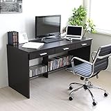 送料無料 パソコンデスク 書斎机 システムデスク １５０cm幅 システムデスク 単品 パソコンデスク ダークブラウン CPB032DBR