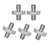 カメラネジ 1/4オス -1/4オス ダブルヘッドスタッド ネジアダプタ カメラ撮影用ネジ多用途ネジアダプター（D16mmxH20mm）ステンレス鋼、三脚・カメラケージ・一脚用(4個セット）-Ｍ26 (1/4オス -1/4オス)