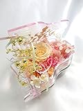 【プリザーブドフラワー／グランドピアノシリーズ】クリアピンクのピアノに薔薇と小花にリボンの可愛らしさを添えて【リボンラッピング付き 】