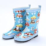 動物型　子供　キッズ　雨靴　長靴　3色　14サイズ対応 (21.5CM, ブルー)