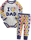 [Vaenait Baby]100%綿ベビー服ロンパースつなぎ肌着カバーオールパンツ付きBaby Family Dad S