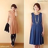 Pearls フォーマル シーンに映える しっとりジョーゼットの 授乳口つき ワンピース deep navy
