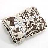 カシウエア / kashwere Damask Throw Blanket ダマスク ブランケット(：、agate/ malt) [並行輸入品]