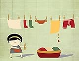 Oopsy daisy Little Laundry Helper Canvas Wall Art by Yael Frankel, 18 by 14-Inch [並行輸入品]
