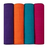 エイデンアンドアネイ Aden + Anais モスリンコットン おくるみ 4枚セット Jewel Tone 4 pack 2040