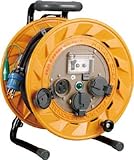 [N-1063201]ハタヤ　単相１００Ｖ型ブレーカーリール　２０ｍ　アース付　とび出しプラグ付 BR201KX