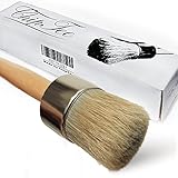 チョークペイントワックスブラシ – 2 in 1チョークpaint-paint brush-professional品質Hand Madeラウンドブラシfor furniture-cabinets-d