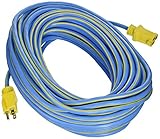 Prime Wire & Cable KC506735 100-Foot 14/3 SJTW Kaleidoscope Heavy Duty Extension Cord, Blue and Yell