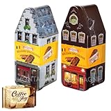 VERMEIREN (ベルメーレン) カラメルビスケット ハウス缶 ベルギー クッキー スぺキュラース 缶入り 海外 お菓子 (BLGY＆BRBR 2個セット)